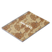 チョコレートチップ砂漠カモフラージュ ノートブック (左側)