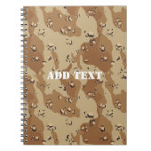 チョコレートチップ砂漠カモフラージュ ノートブック (正面)