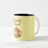 チョコレートチョコレートチョコレートチョコレートイラストレーション ツートーンマグカップ (正面右)