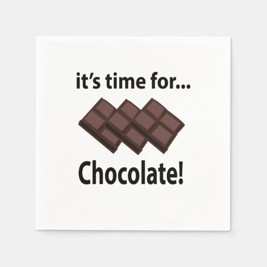 チョコレートチョコレートパーティー スタンダードカクテルナプキン (正面)