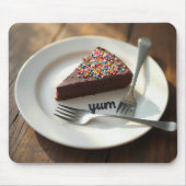 チョコレートチーズケークオンプレート マウスパッド (正面)