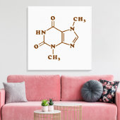 チョコレートテオブロミン分子化学式 キャンバスプリント (インサイチュ (リビング))