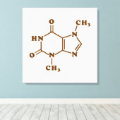 チョコレートテオブロミン分子化学式 キャンバスプリント (インサイチュ (ウッドフロア))