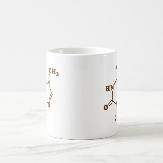チョコレートテオブロミン分子化学式 コーヒーマグカップ (中央)