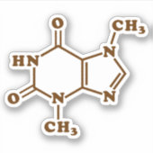 チョコレートテオブロミン分子化学式 シール (正面)