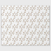 チョコレートテオブロミン分子化学式 ラッピングペーパー (フラット)