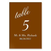 チョコレートテーブル番号 テーブルナンバー (裏面)