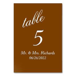 チョコレートテーブル番号 テーブルナンバー