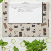 チョコレートテーマチョコレートレシピ記念 キッチンタオル (折り畳み)