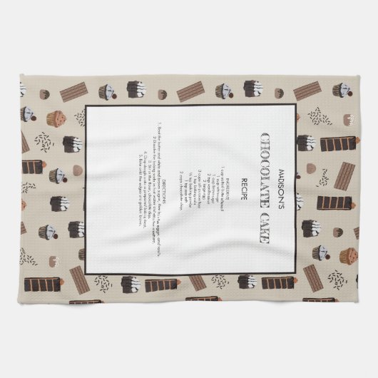 チョコレートテーマチョコレートレシピ記念 キッチンタオル (横)