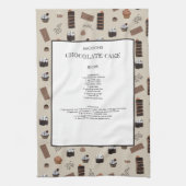 チョコレートテーマチョコレートレシピ記念 キッチンタオル (縦)