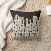 チョコレートテーマパターン クッション (ブランケット)