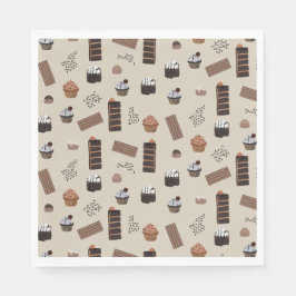 チョコレートテーマパターン スタンダードランチョンナプキン