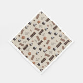 チョコレートテーマパターン スタンダードランチョンナプキン (角)