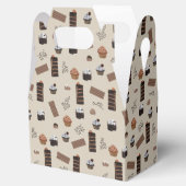 チョコレートテーマパターン フェイバーボックス (オープン)