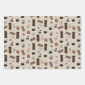 チョコレートテーマパターン ラッピングペーパーシート (正面3)