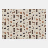 チョコレートテーマパターン ラッピングペーパーシート (正面2)