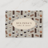 チョコレートテーマベーカリーシェフケータラーQRコード 名刺 (正面)