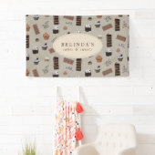 チョコレートテーマベーカリーシェフ名前をカスタムするショップ 横断幕 (インサイチュ)