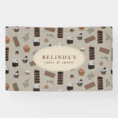 チョコレートテーマベーカリーシェフ名前をカスタムするショップ 横断幕 (横)