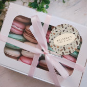 チョコレートテーマベーカリーシェフ名前をカスタムする ラウンドシール