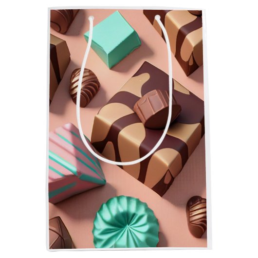チョコレートテーマ抱き枕 ミディアムペーパーバッグ (正面)