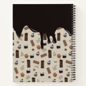 チョコレートテーマ柄レシピクックブック ノートブック (裏面)