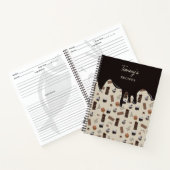 チョコレートテーマ柄レシピクックブック ノートブック (内部)