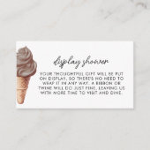 チョコレートディスプレイシャワーを浴びた エンクロージャーカード (正面)