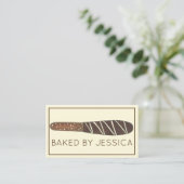 チョコレートディッププレッツェルロッドショコラティエベーカリー 名刺 (スタンド正面)