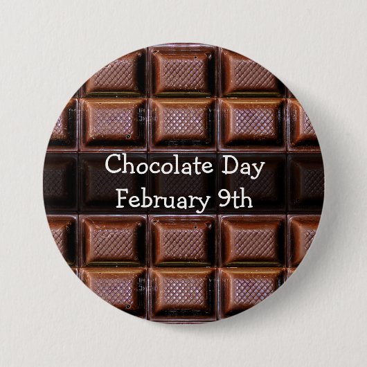 チョコレートデイ2月食べ物ホリデーボタン 缶バッジ (正面)