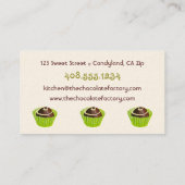 チョコレートトラッフルのイラストレーションの名刺 名刺 (裏面)