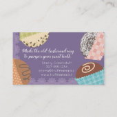 チョコレートトラッフルの砂糖菓子の名刺 名刺 (裏面)