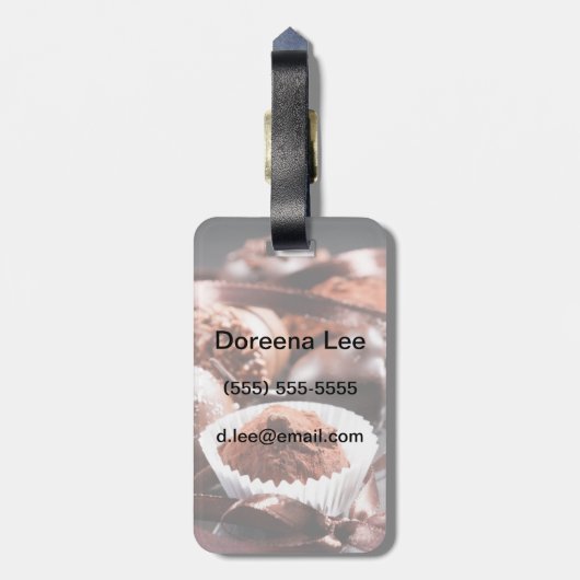 チョコレートトラッフル ラゲッジタグ (裏面縦)