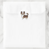 チョコレートトリコールロングコートチワフアカートンドッグ ラウンドシール (バッグ)