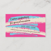 チョコレートトリュッフ菓子キャンディースイーツ 名刺 (裏面)