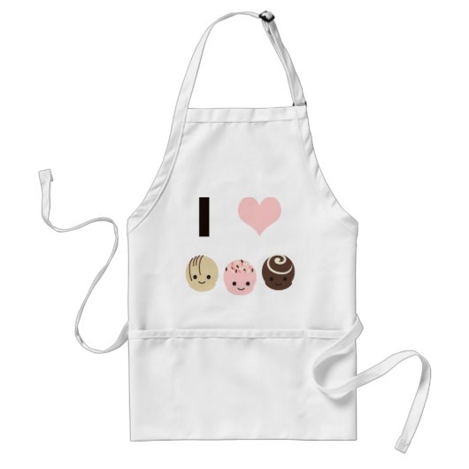 チョコレートトリュフが大好き スタンダードエプロン (正面)
