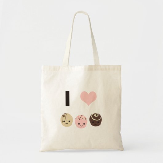 チョコレートトリュフが大好き トートバッグ (正面)