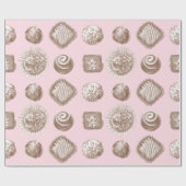 チョコレートトリュフ ラッピングペーパー (フラット)