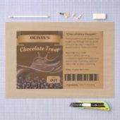 チョコレートトリートグッドおもしろいバッグという名前のチョコホリック 薄葉紙 (クラフト)