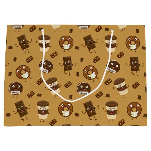 チョコレートトリート抱き枕 ラージペーパーバッグ (正面)