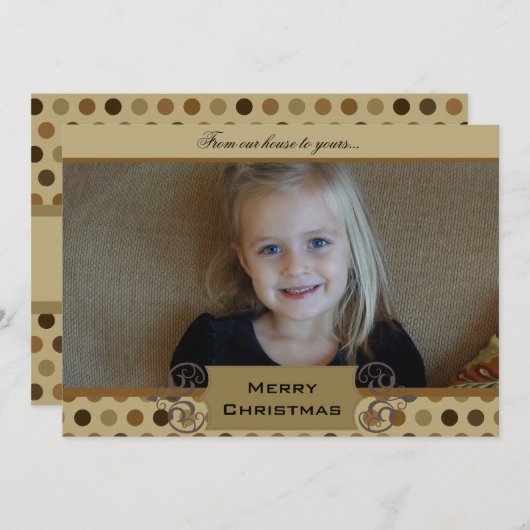 チョコレートドカスタムット写真ホリデーカード シーズンカード (正面/裏面)