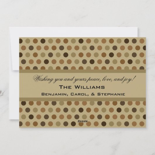 チョコレートドカスタムット写真ホリデーカード シーズンカード (裏面)