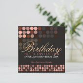 チョコレートドッスタイリッシュツディスコパーティー誕生日インヴィタ 招待状 (スタンド正面)