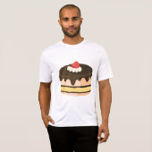チョコレートドリップケーキとイチゴ Tシャツ (正面フル)