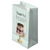 チョコレートドリップスとバラ金ゴールドケーキありがとう スモールペーパーバッグ (正面アングル)