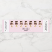 チョコレートドリップスとバラ金ゴールド高級ケーキビジネス ペットボトルラベル (シングルラベル)