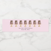 チョコレートドリップス&バラ金ゴールドラグジュアリーケーキ誕生日 ペットボトルラベル (シングルラベル)