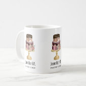 チョコレートドリップス&バラ金ゴールドラグジュアリーケーキ コーヒーマグカップ (正面左)