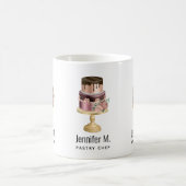 チョコレートドリップス&バラ金ゴールドラグジュアリーケーキ コーヒーマグカップ (中央)